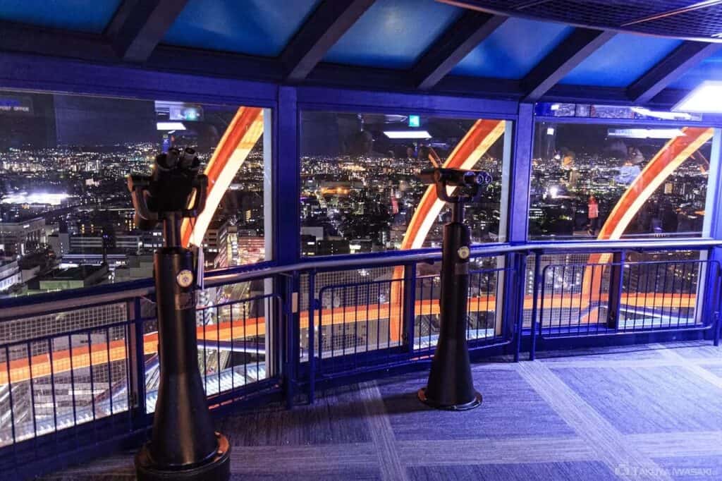 Kyoto family itinerary–Kyoto Tower family view point from observation deck