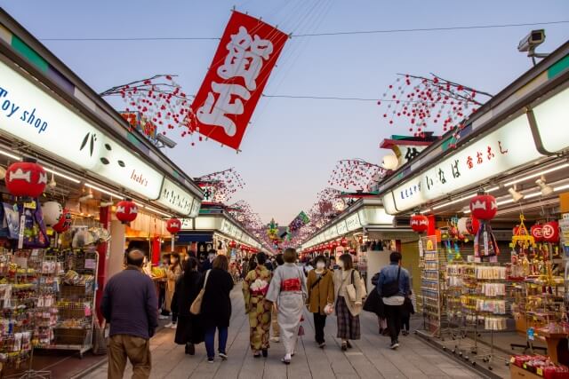 Asakusa Nakamise Street Tokyo | family sightseeing and souvenirs in Tokyo family itinerary