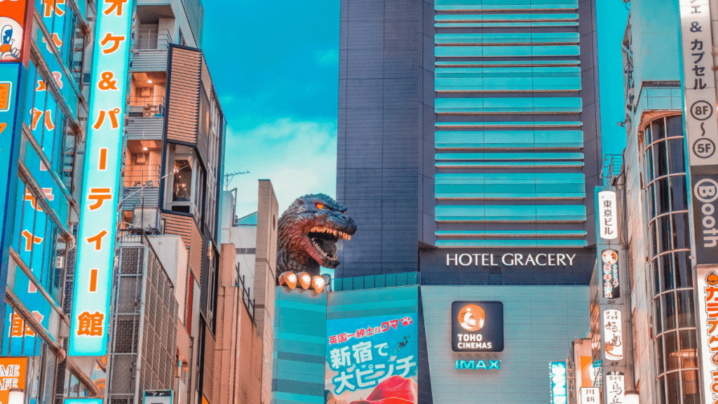 東京 家族旅行 モデルコース｜新宿で子連れ観光を楽しむゴジラヘッド
