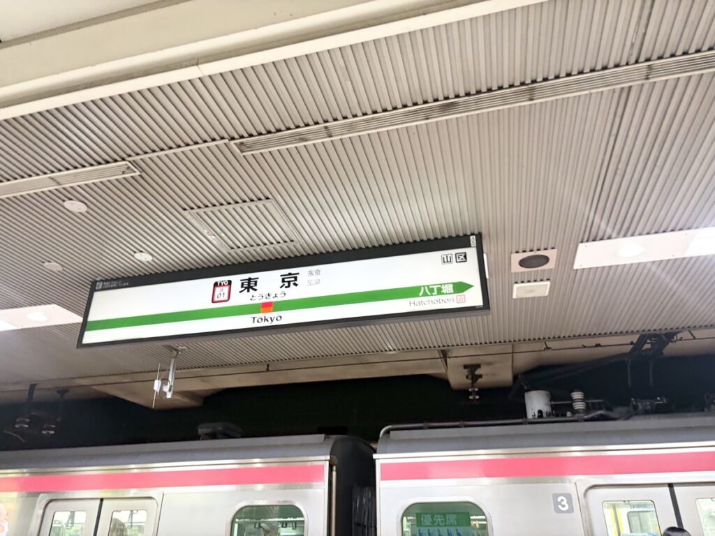 東京駅の京葉線ホーム駅名標