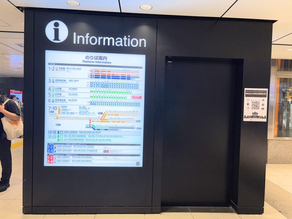 東京駅の京葉線ホームへの案内板