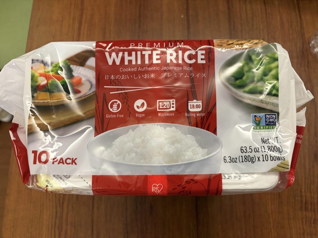 アメリカAmazonで購入した電子レンジ用パックごはん