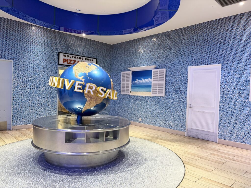 The Park Front Hotel Lobby | Universal Globe sculpture at entrance, Osaka USJ
