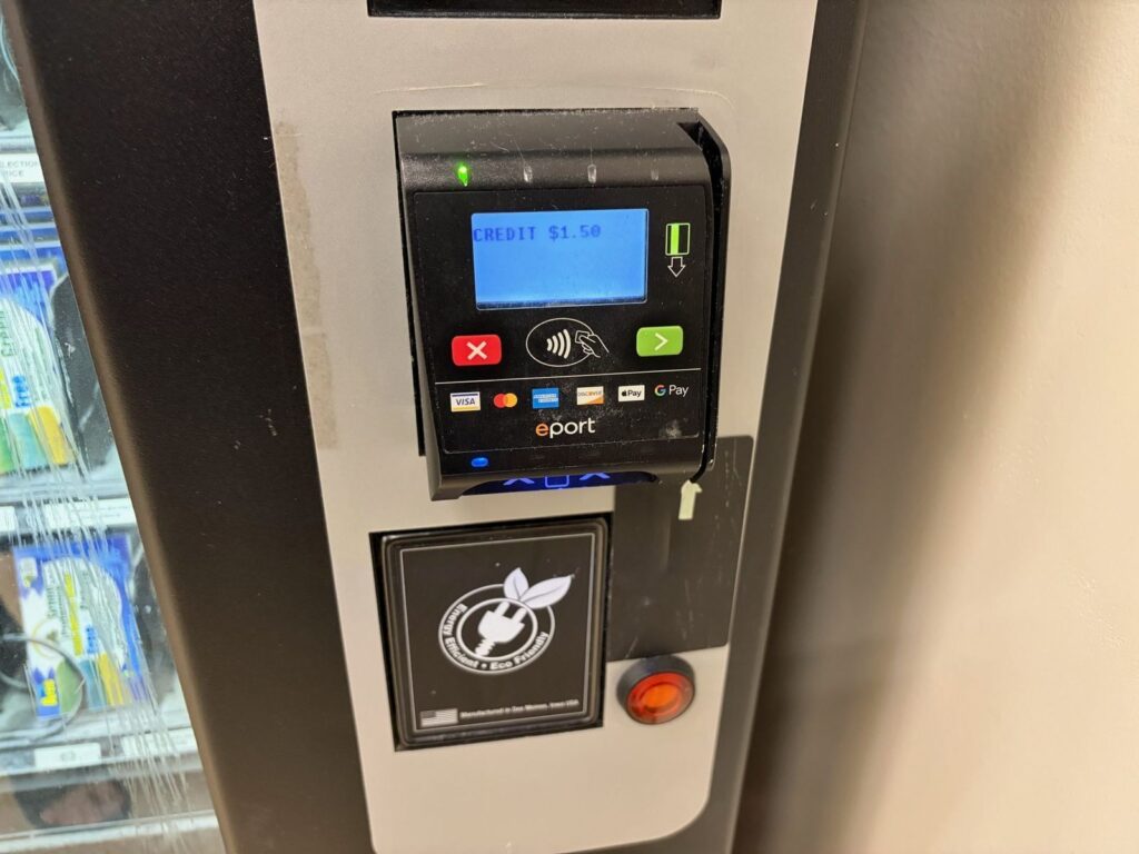 洗剤自販機の支払い手順の続き